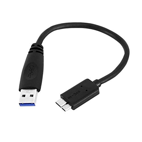 SaiTech IT Cable USB 3.0 A a Micro B de alta velocidad hasta 5 Gbps Cable de transferencia de datos para disco duro externo portátil – (7.9 in),