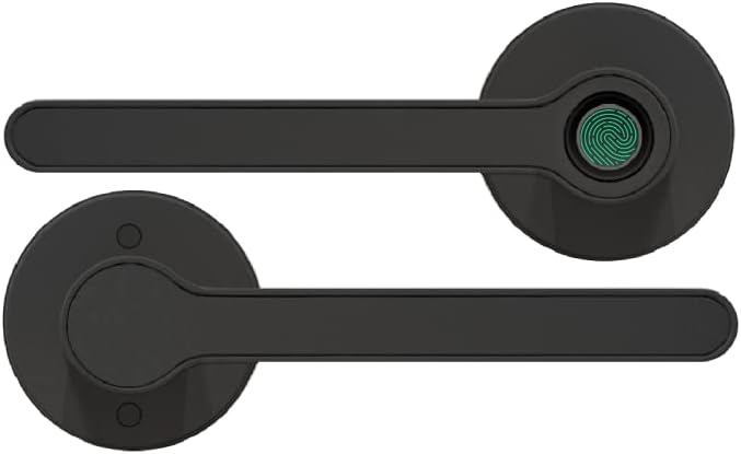 Breeze – Cerradura de puerta de entrada sin llave con manija para el hogar, hotel, oficina, apartamento, dormitorio (negro, rosa)