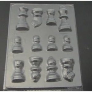 Piezas de ajedrez 3D caramelo de chocolate o molde de jabón Piezas de ajedrez 3D caramelo de chocolate o molde de jabón
