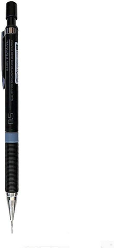 Lápiz mecánico de metal, 0.3, 0.5, 0.7, 0.035 in, lápiz automático HB 2B, lápiz de pintura de ingeniería para escribir, dibujar, bosquejar (0.012 in