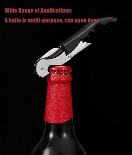 WUPYI Juego de sacacorchos de abrebotellas de vino con estuche de madera para sommeliers, camareros o hogar