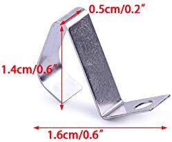 Placa de contacto de resorte de conversión negativa positiva de metal tono plateado para batería AAA aprox. 0.6×0.2×0.6 in(0.6×0.2×0.6 pulgadas)