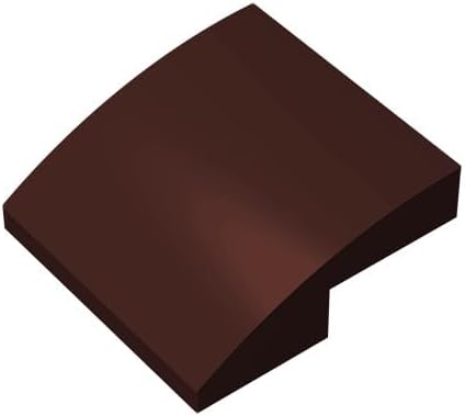 Classic Building Slope Curvada 2x2x23 Invertida, 300 piezas de azufaifo marrón a granel, compatible con piezas y piezas Lego 32803 (color azufaifa