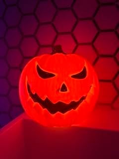 Calabaza de Halloween con luz LED, decoraciones de Halloween, decoración de Halloween para interiores, calabaza iluminada