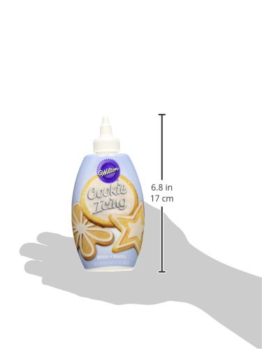 Wilton Glaseado blanco para galletas, color de glaseado rápido, fácil de usar y listo para decoraciones de pasteles y galletas, se fija suave en