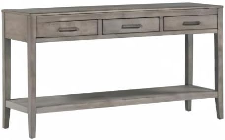 Moderna mesa consola de 3 cajones con 1 estante, mesa auxiliar de madera maciza para pasillo, sala de estar, vestíbulo, pasillo, fácil de montar