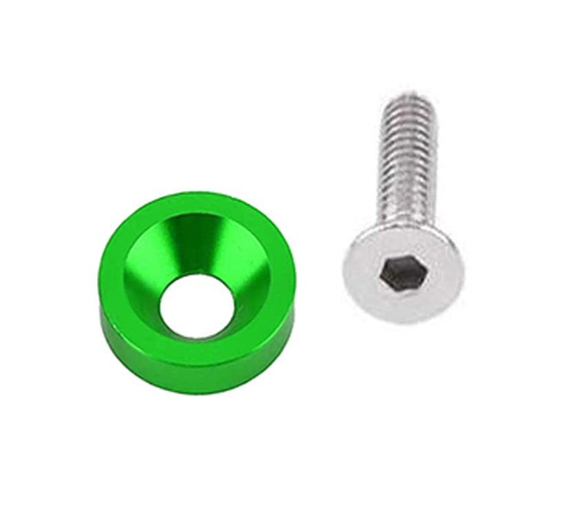 30 piezas CNC Billet aluminio Fender Lavadora Motor Bay Dress Up Kit (verde)