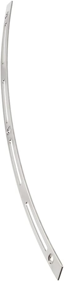 WYNMOTO Parabrisas de acero inoxidable pulido con ranuras para parabrisas cromado compatible con Harley Touring Electra Street Glide Ultra Limited