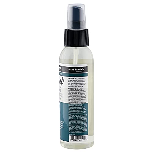Aunt Jackie’s Aloe & Mint Recipes Wake Up Spray refrescante para cabello seco, cara y piel, revive el cabello con hidratación, brillo y nutrientes
