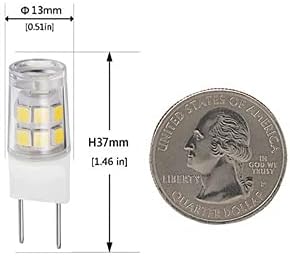 Bombilla G8, G8 GY8.6 con base de dos pines, no regulable, base T4 G8, bi-pin xenón tipo JCD, LED de 120 V, 50 W, bombilla halógena de repuesto para