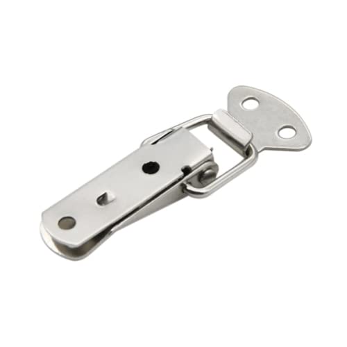 (10 PCS) (S) Pequeño acero inoxidable Spring Toggle Latch Caja de madera Draw Pestillo Gabinete