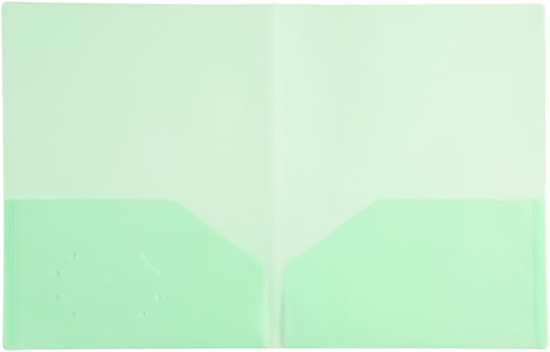 Filexec Carpeta ligera de dos bolsillos, varios colores (50043-3120), paquete de 12