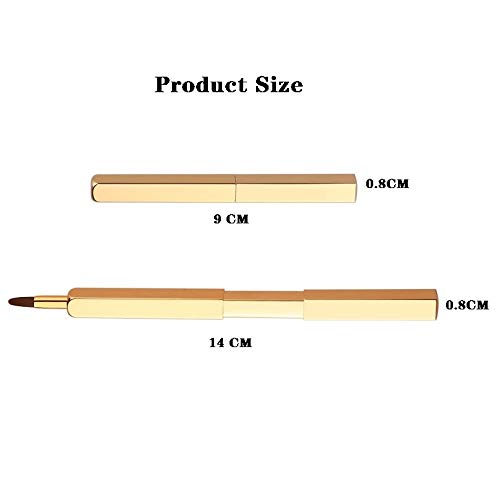 Exquisitos aplicadores profesionales de pinceles de labios, pinceles retráctiles, herramienta de pincel de maquillaje brillante para lápiz labial