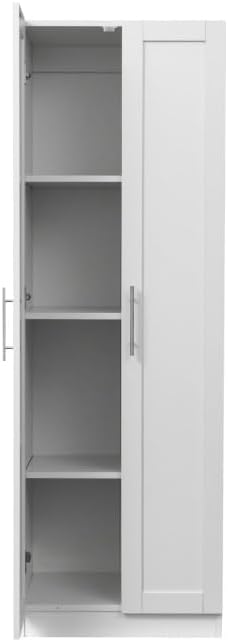 EMKK Armario de 71 pulgadas de alto con estantes, 2 puertas, armario de almacenamiento para armario, cómoda de madera Ar Moire para dormitorio,