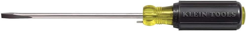 Klein Tools 605-6B – Destornillador de punta de gabinete de doblado de alambre de 6 pulgadas, fabricado en EE. UU
