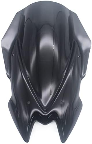 Motorcycle Windshield Motorcycle Touring WindScreen Viser Windshield Visor Fits Compatible with Kawasaki Z900 2020 2021 Double Bubble (Color  Black)