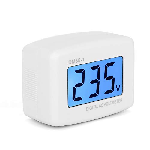 Enchufe Voltímetro DM55 1 110V 220V Hogar Enchufe LCD Digital AC 80 300V Voltmete Voltmete Probadores de Voltaje Luz Nocturna para Medición de