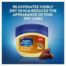 Vaseline 1 jalea acondicionadora rica en manteca de cacao Blueseal, 1.7 fl oz