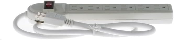 Regleta protectora contra sobretensiones con (6) salidas de 15 A y cable de 3 pies