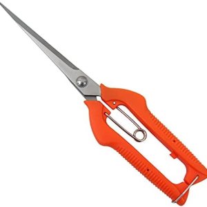 Podadora manual de jardinería de 9.8 pulgadas, tijeras de podar con hoja de acero inoxidable recta alargada, tijeras de micropunta para espacio Podadora manual de jardinería de 9.8 pulgadas, tijeras de podar con hoja de acero inoxidable recta alargada, tijeras de micropunta para espacio