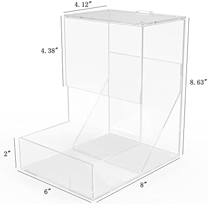 FixtureDisplays Dispensador de gravedad de 6 pulgadas de ancho x 8.6 pulgadas de alto x 8 pulgadas de profundidad, compartimento de plástico