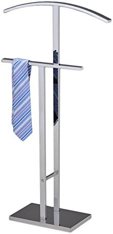 Kings Brand Furniture – Soporte de valet de metal con acabado cromado Dossi
