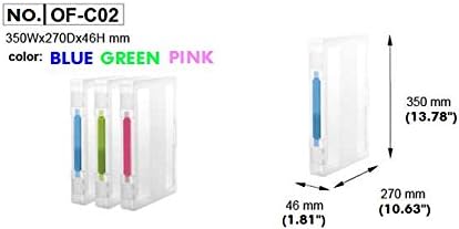 Estuche portátil para proyectos con correa de mano azul y 2 hebillas para documentos, papel de escritorio y organizadores, protector para