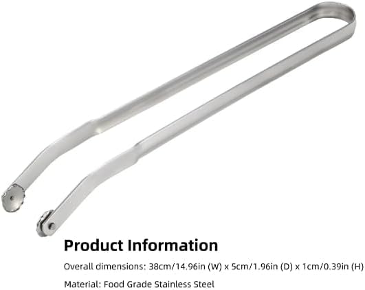 BBQ Sausage Turning Tongs, 2024 New Stainless Steel BBQ Kitchen Tongs for Cooking, Long Handle BBQ Grill Tongs, Grill Flipping Tongs for Turning