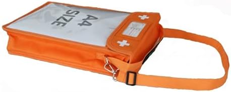 MyMediBag Aislado  A4 grande y correa para el hombro  Bolsa de medicación para alergias y asma  Altamente visible y visible en caso de emergencia