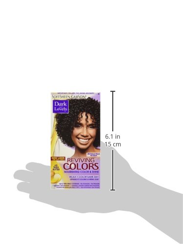 SoftSheen-Carson Colores revitalizantes oscuros y encantadores color y brillo nutritivos, negro natural 395