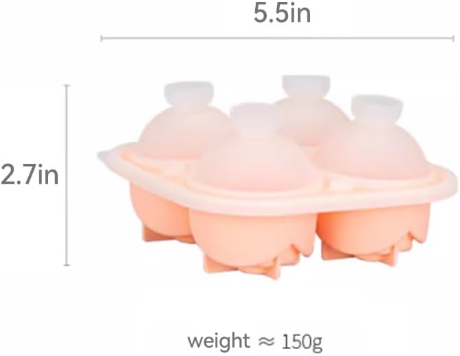 Bandeja para cubitos de hielo, moldes para cubitos de hielo de rosas de 2.5 pulgadas, bandeja de silicona para cubitos de hielo con forma de flor de