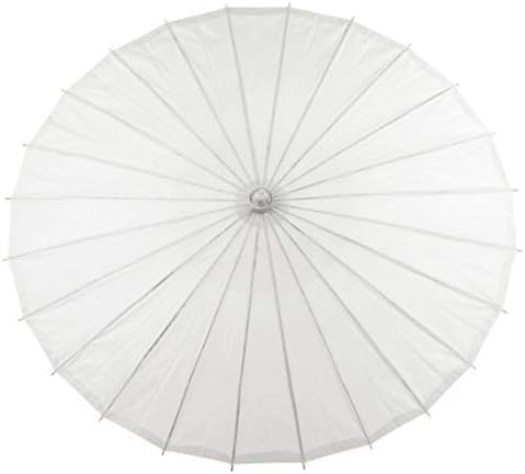 Koyal Wholesale Sombrilla de papel gris claro de 32 pulgadas, 4 unidades de paraguas para bodas, fiestas y verano