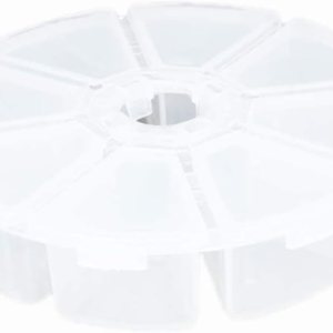 Jutagoss Caja organizadora de cuerda de plástico con divisores, diámetro de 4.06 pulgadas, contenedores redondos de almacenamiento de 8 piezas para Jutagoss Caja organizadora de cuerda de plástico con divisores, diámetro de 4.06 pulgadas, contenedores redondos de almacenamiento de 8 piezas para