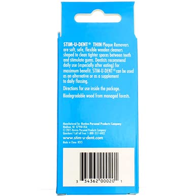 The Natural Dentist Stim-U-Dent – Removedores de placa, fino, sabor a menta, 160 unidades