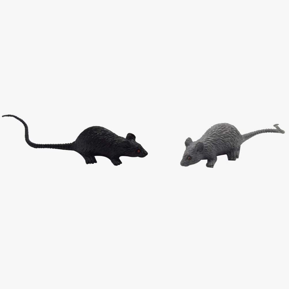 Gadpiparty 6 piezas de ratones falsos de simulación de mini ratón, ratones falsos, ratones espeluznantes, ratones realistas de terror novedosos para