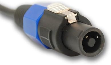 Seismic Audio SPRW15Pair – Cable de altavoz de cable crudo a Speakon de 15 pies, calibre 16, audio para el hogar