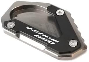 Z for Suzuki V-Strom 650XT VSTROM 650 DL650 2004-2022 2021 Motorcycle CNC Kickstand Foot Side Stand Extension Pad Support Plate Y (Color  Gray)