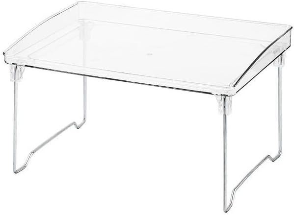 Estantes acrílicos plegables transparentes para gabinete, organizador de almacenamiento, estante apilable para encimera, estante apilable para