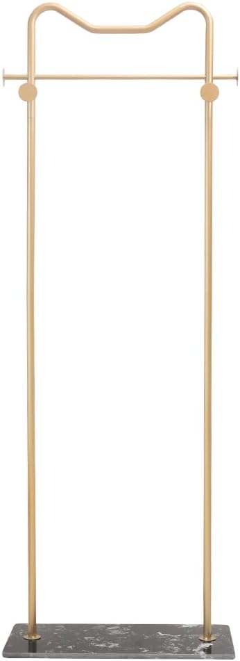 Perchero de metal con base de mármol, soporte para colgar ropa para dormitorio, perchero de pie, perchero resistente, perchero independiente, dorado