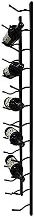 Generic RYB – Estante de vino montado en la pared para 12 botellas, estante de vino de metal montado en la pared, estante vertical para vino