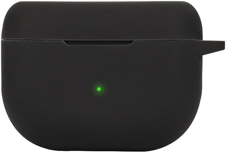 DAYJOY – Juego de 2 fundas protectoras de silicona suave compatibles con Jabra Elite 10Elite 8 Active con llavero (negro y azul)