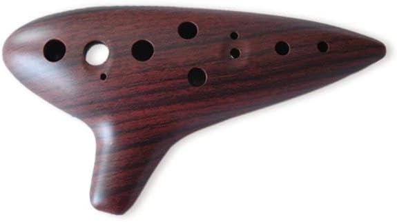 Woodi Ocarina Flauta WC-917BW 12 Agujeros Grano Madera Alto C