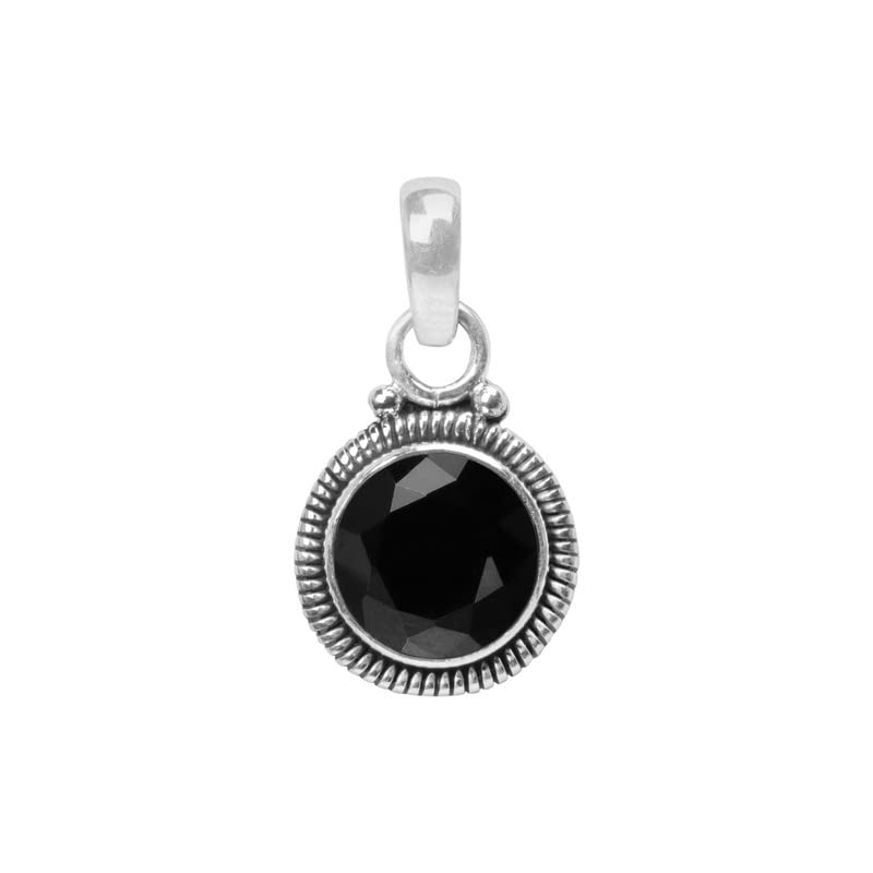Black Tourmaline Stone 925 Sterling Silver Pendant Necklace For Women Girls Gift, Natural Gemstone Pendant Necklace, Solitaire Pendant, Handmae