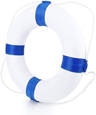 Anillo de espuma de natación de 20.5 in20.5 pulgadas, boya salvavidas esencial para niños, protección de vida para piscina con cuerda perimetral,