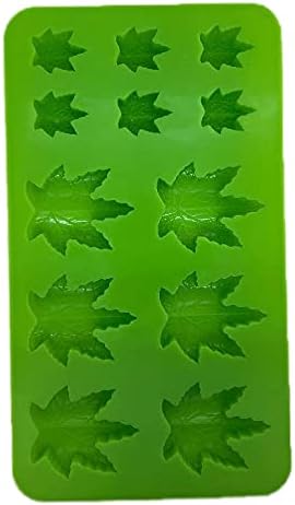 Molde de silicona para hojas, gomitas, para magdalenas, galletas, chocolate, fondant, vegetación, caramelo, polímero, arcilla, cáñamo, 3 moldes