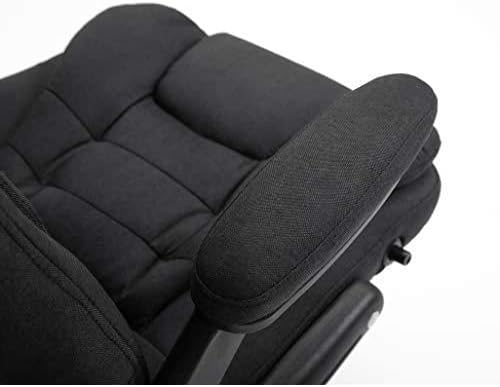 daals Silla de oficina reclinable ejecutiva extra acolchada (tela negra)