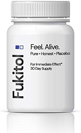 Fukitol Píldoras de placebo de 30 unidades – Cuando es hora de hacer un cambio – Cápsula de píldora de azúcar pura y honesta