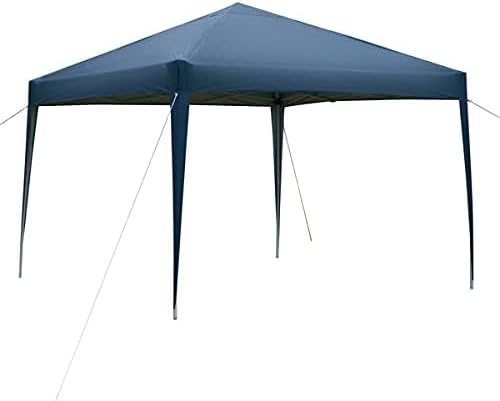 Toldo desplegable de 10 x 10 pulgadas para 2-4 personas con bolsa de almacenamiento, color azul (116 x 116 x 103 pulgadas) (largo x ancho x alto)