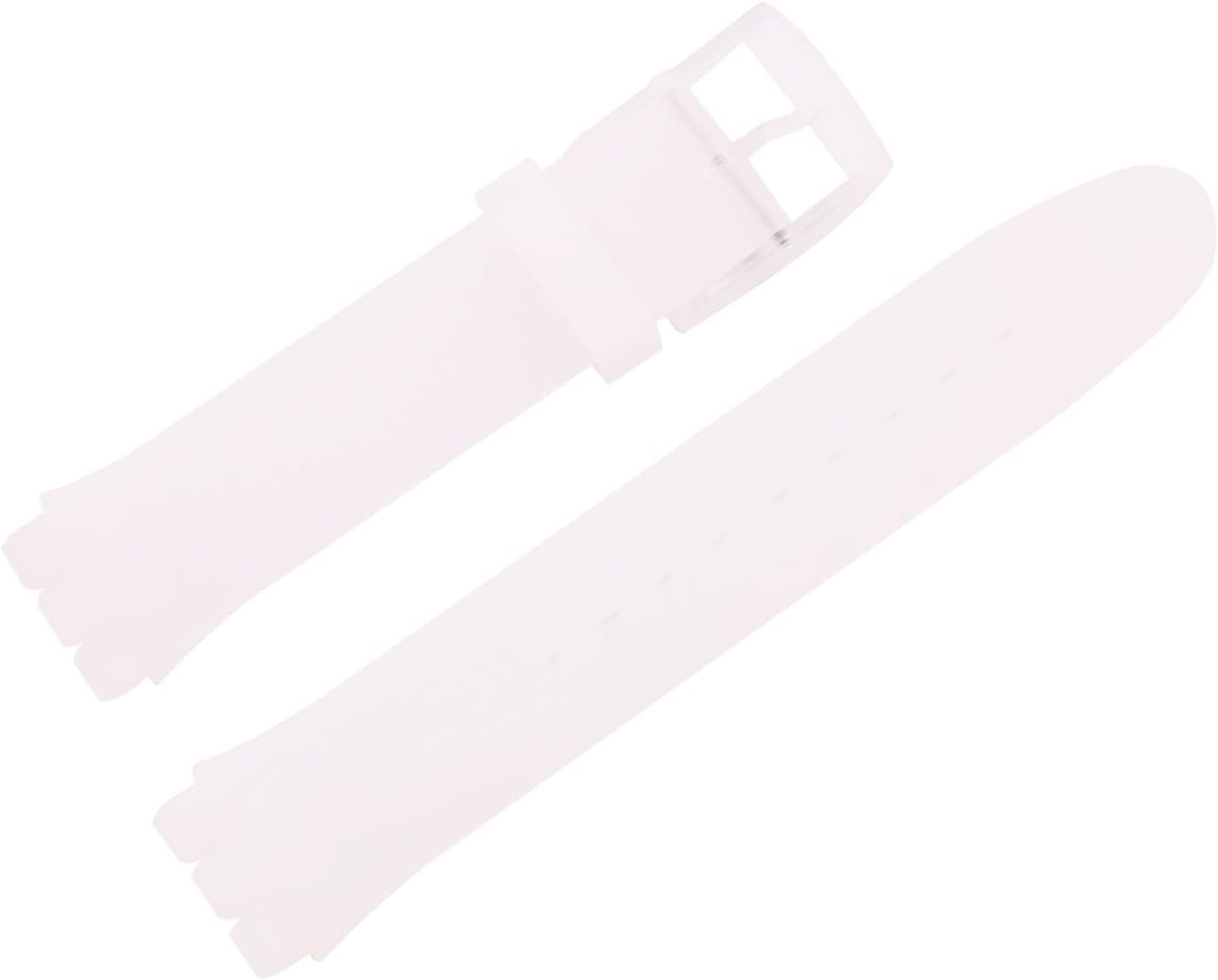 Correa de reloj de goma de 0.669 in y 0.748 in compatible con Swatch Watch Band Reemplazo impermeable pulsera de reloj de silicona para damas