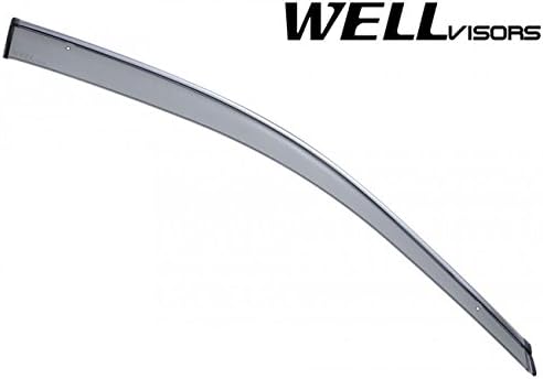 WellVisors Repuesto para Lexus ES300 y ES330 2002-2006 Clip-ON cromado, protector de lluvia lateral teñido de humo, deflectores de ventana 3-847LX010